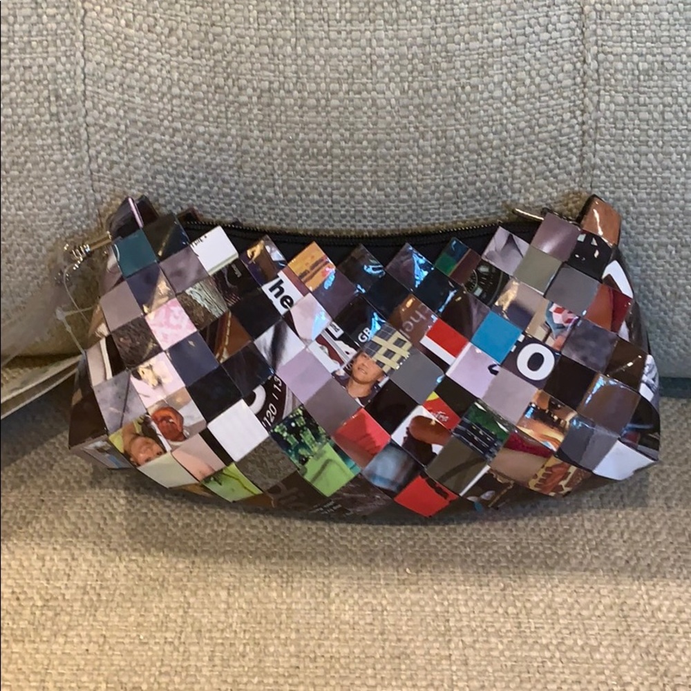 Rebagz Wristlet 9” x 4.5” Half the Sky Designs Recycled Bags - Picture 1 of 6
